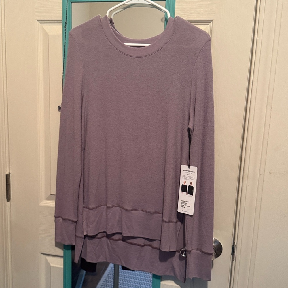 Alo Yoga Women's Glimpse  Lavender Smoke Long Sleeve Top
